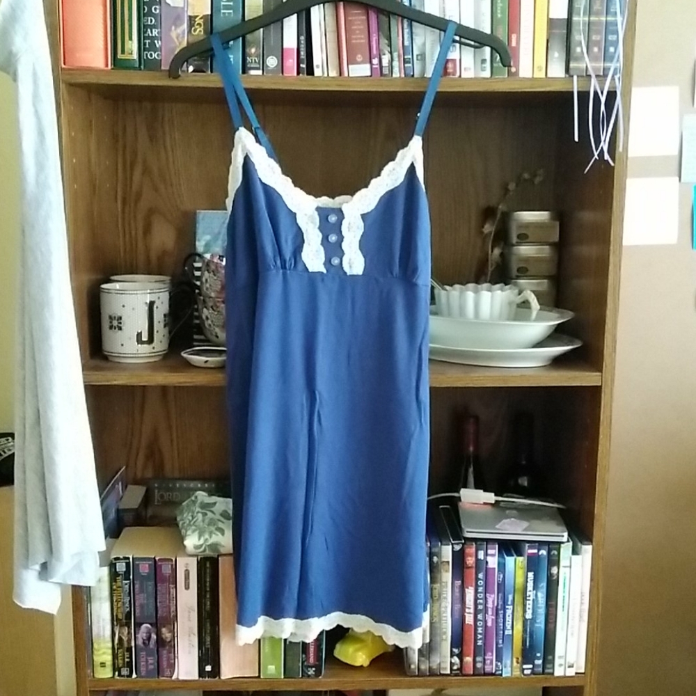 Blue slip, night gown